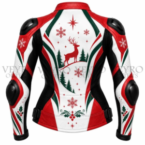Women's Christmas Leather Racing Jacket
